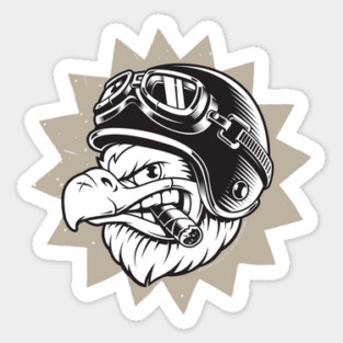 Rebel Eagle Motorcycle Design Sticker