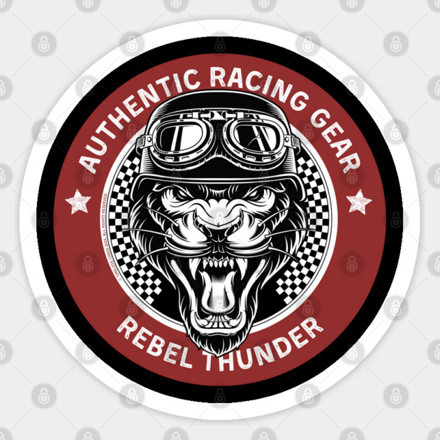 Rebel Thunder Racing Gear Panther Sticker by Timeless Chaos