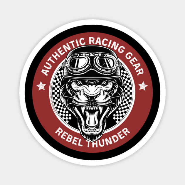 Rebel Thunder Racing Gear Panther Magnet by Timeless Chaos