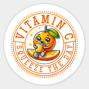 Vitamin C: Squeeze The Day Sticker