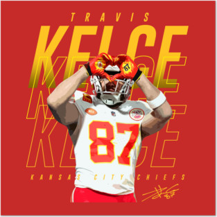 Travis Kelce Heart Sign Posters and Art