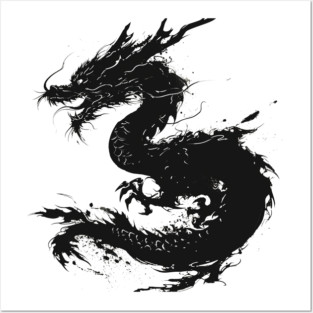 japanese dragon Posters and Art