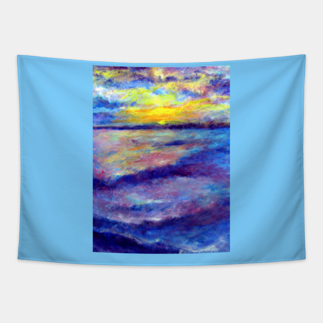Edisto, South Carolina Ocean Sunrise Tapestry by DonWillisJrArt