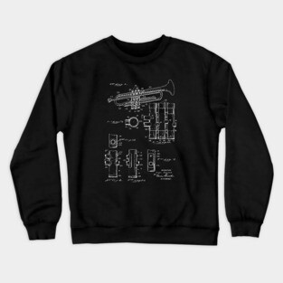 musical instrument Vintage Patent Drawing Crewneck Sweatshirt