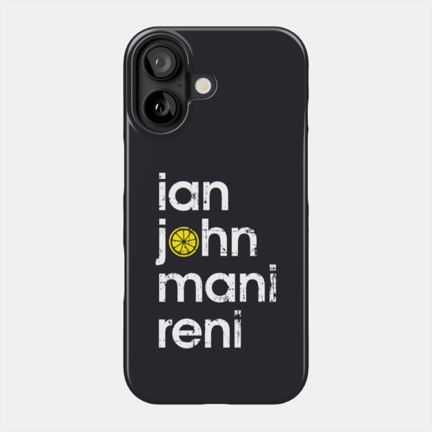 The Stone Roses Members Indie Manchester Integrated Lemon Phone Case by Butter Creative