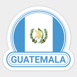 Guatemala Country Badge - Guatemala Flag Sticker
