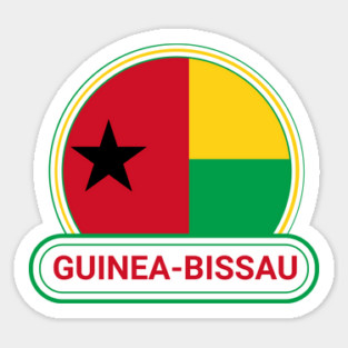 Guinea-Bissau Country Badge - Guinea-Bissau Flag Sticker