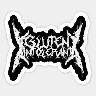 Metal Band Logo Gluten Intolerance Sticker