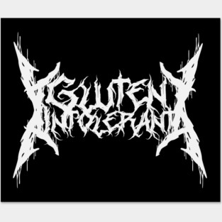 Metal Band Logo Gluten Intolerance Posters and Art