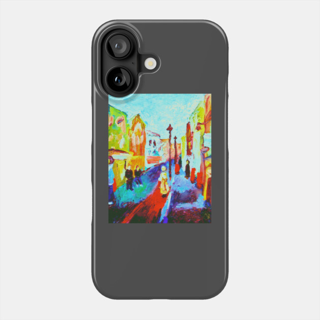 London Soho 2006 Painting Remixed Phone Case by DonWillisJrArt