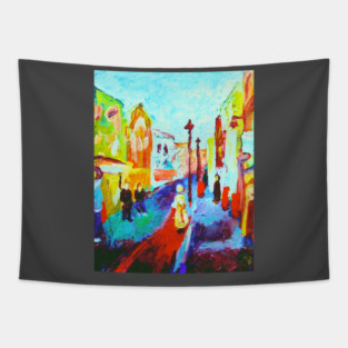 London Soho 2006 Painting Remixed Tapestry