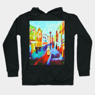 London Soho 2006 Painting Remixed Hoodie