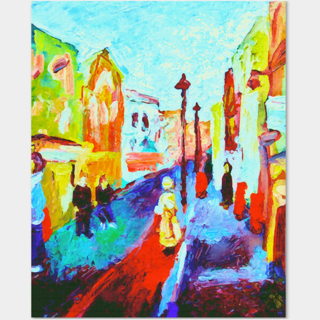 London Soho 2006 Painting Remixed Wall Art by DonWillisJrArt