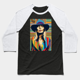 Art Deco Joni Mitchell Baseball T-Shirt