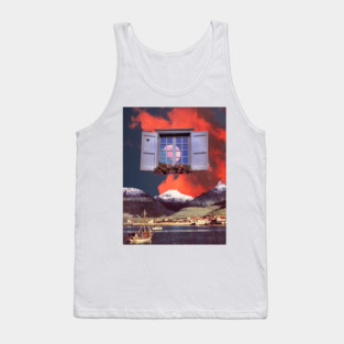 Outside My Window - Surreal/Collage Art Tank Top