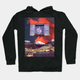 Outside My Window - Surreal/Collage Art Hoodie