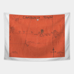 Cambodia Town Tapestry