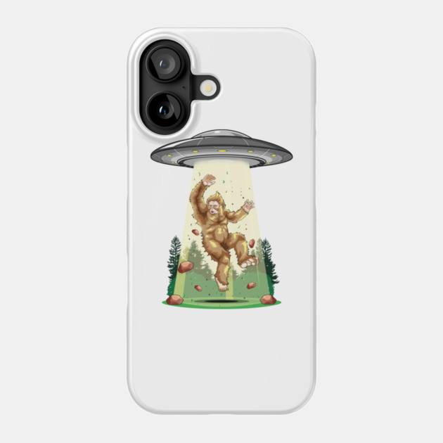 Cosmic Encounter:  Bigfoot Alien Abduction Phone Case by GoshWow®