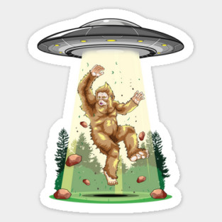 Cosmic Encounter:  Bigfoot Alien Abduction Magnet