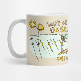 heart of the sea legend rell sunn retro surf art by surfy birdy Mug