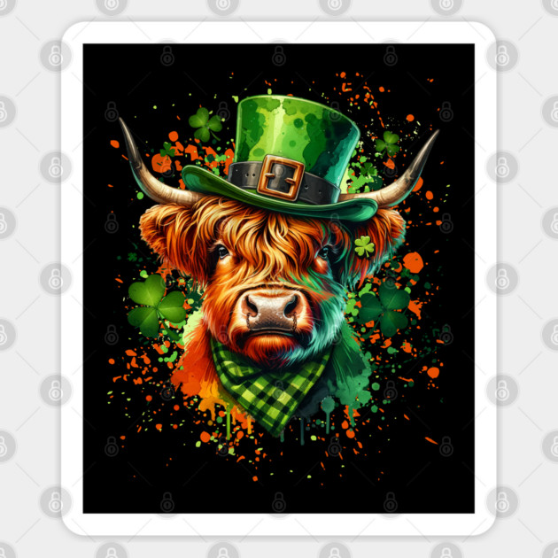 St. Patrick's Day Cow Sticker by HolidayBug