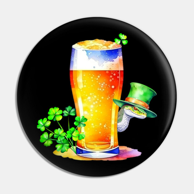 Irish Snakes & St. Patrick's Day Beer Pin by HolidayBug