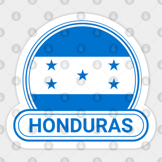 Honduras Country Badge - Honduras Flag Sticker by Yesteeyear
