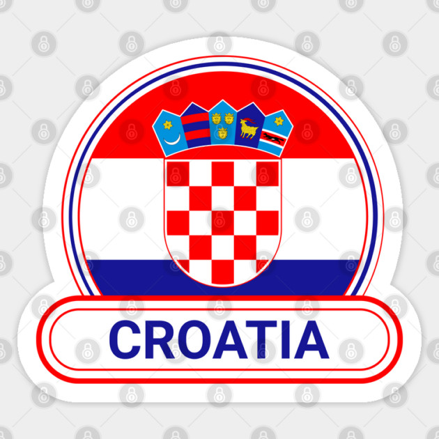 Croatia Country Badge - Croatia Flag Sticker by Yesteeyear