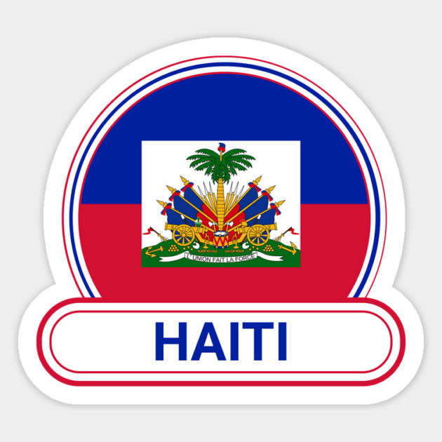 Haiti Country Badge - Haiti Flag Magnet by Yesteeyear