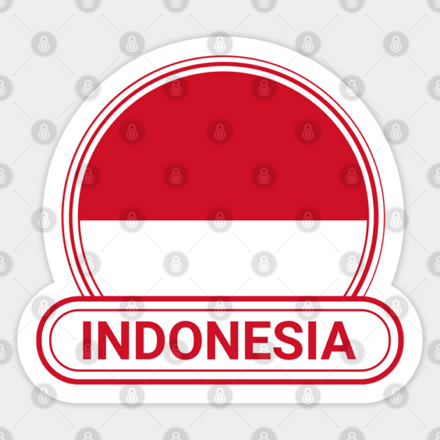 Indonesia Country Badge - Indonesia Flag Sticker by Yesteeyear