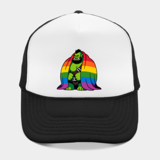 Comfy Womfy Pride Orc Husbando LGBTQ Rainbow Hat