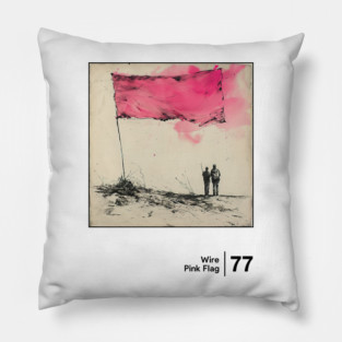 Pink Flag / Minimalist Graphic Artwork Design Pillow