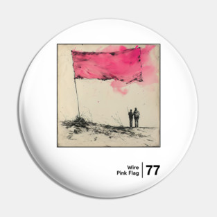 Pink Flag / Minimalist Graphic Artwork Design Pin