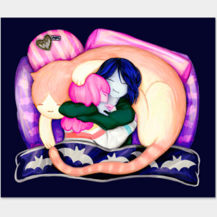 Cat naps with Bubbline and Timmy. Adventure Time fan art Posters and Art