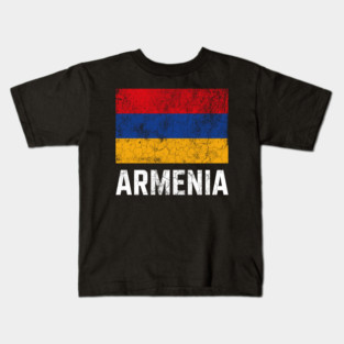 Armenian Flag Armenia Independence Day Patriotic Vintage Kids T-Shirt