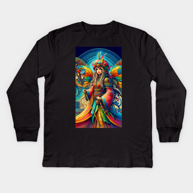 Tunisian Fairy Kids Long Sleeve T-Shirt by HolidayBug