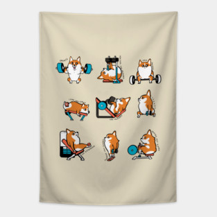 Legday with Corgi Tapestry