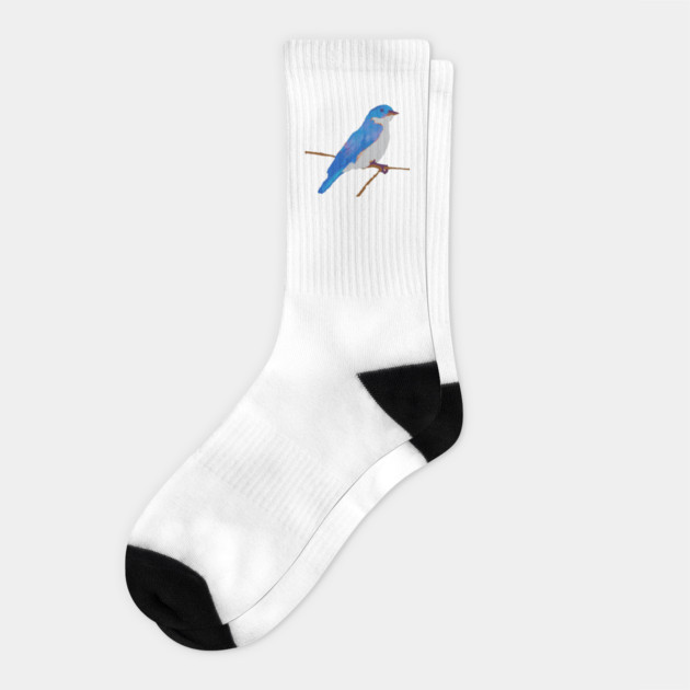 Blue Thrush Socks by DonWillisJrArt