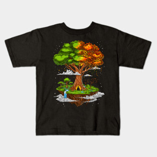 Buddha Tree Of Life Kids T-Shirt