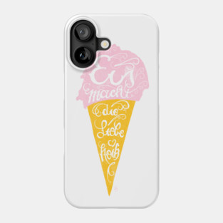 Ice cream makes love hot Phone Case