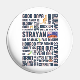 Australian slang - Strayan - Fair dinkum - Aussie sayings Pin