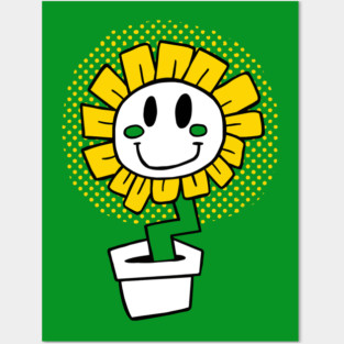 Happy Flower Pot Posters and Art