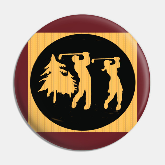 Couples Golf Pin by DonWillisJrArt