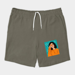 Girl and Orange Shorts