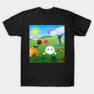 Happy Colorful Planet with Cute and Magical Creatures V1 T-Shirt