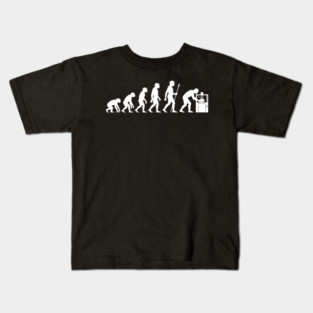 3D Printing Human Evolution Silhouette Funny 3D Printer Lovers Kids T-Shirt