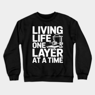 Cool 3D Printing Art For Men Women 3D Printing Printer Lover Crewneck Sweatshirt
