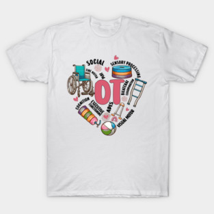 OT Valentine's Day Occupational Therapy Valentines Day OT T-Shirt