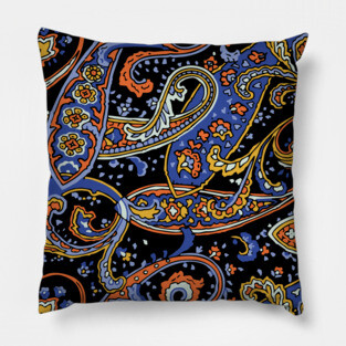Retro Vintage Paisley Pattern Pillow