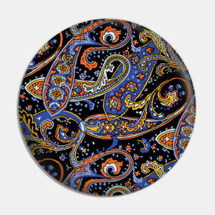 Retro Vintage Paisley Pattern Pin